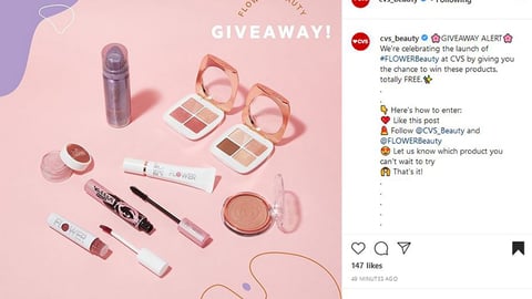 CVS Flower Beauty Instagram Giveaway Update